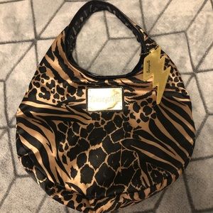 Betsey Johnson animal print shoulder bag